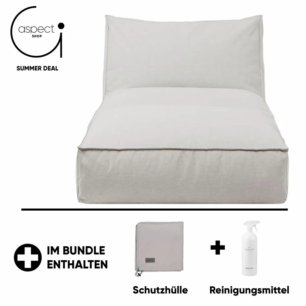 Blomus STAY Outdoor Daybed, wetterfest, inklusive Schutzhülle & Reinigungsmittel