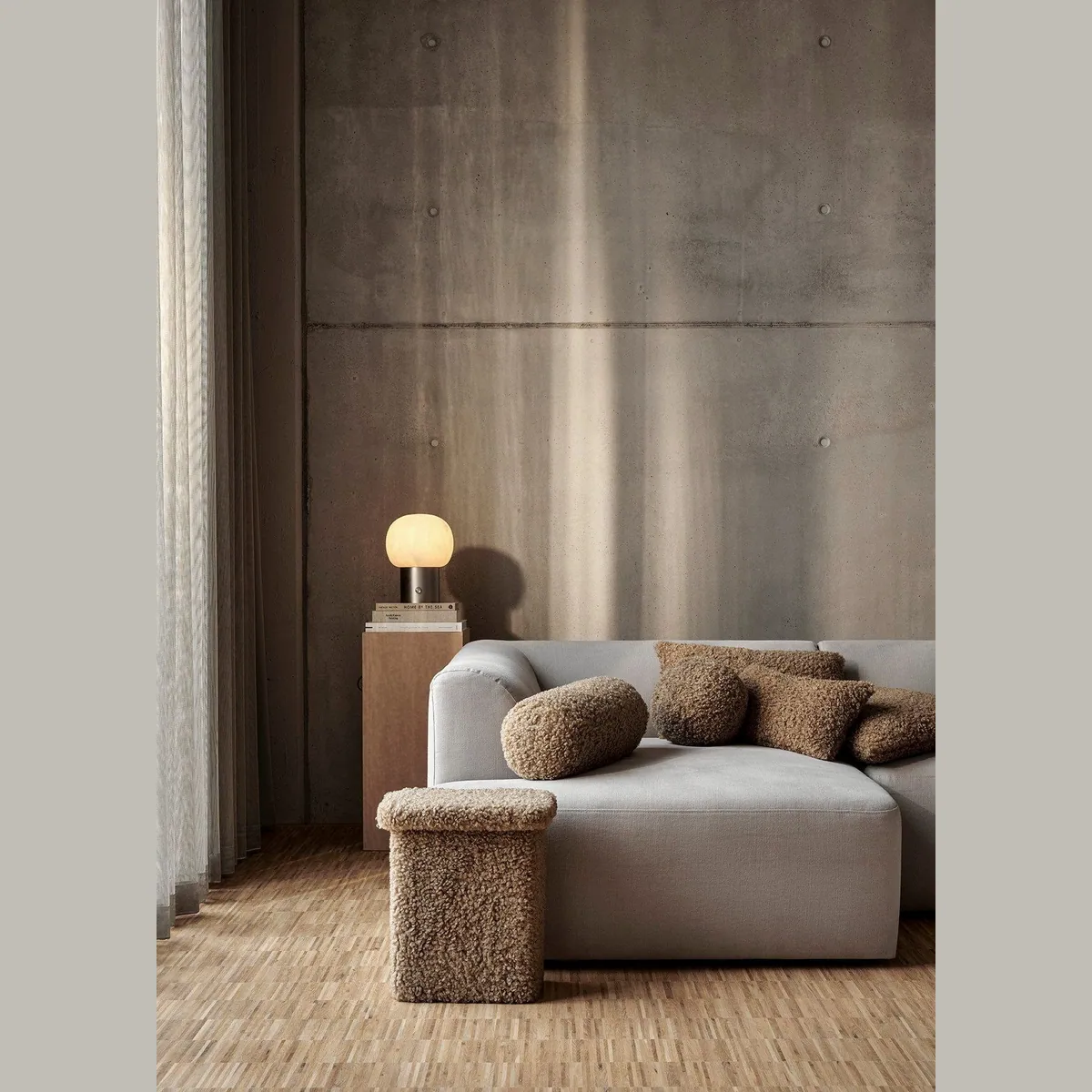 Blomus TEDDY Hocker, vielseitig nutzbar, weicher Stoff, modernes Design 4