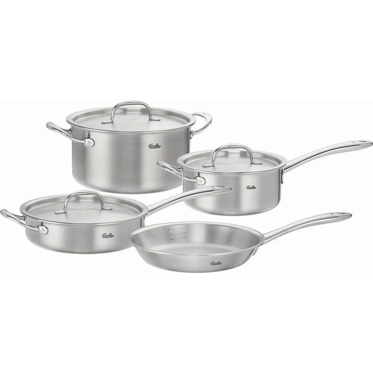 Fissler M5 Pro-Ply Topfset, 7-teilig, Edelstahl 18/10, präzise Wärmeverteilung