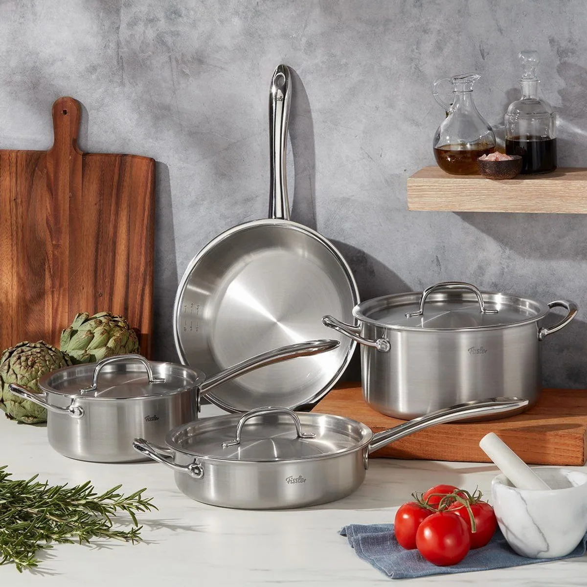 Fissler M5 Pro-Ply Topfset, 7-teilig, Edelstahl 18/10, präzise Wärmeverteilung 2