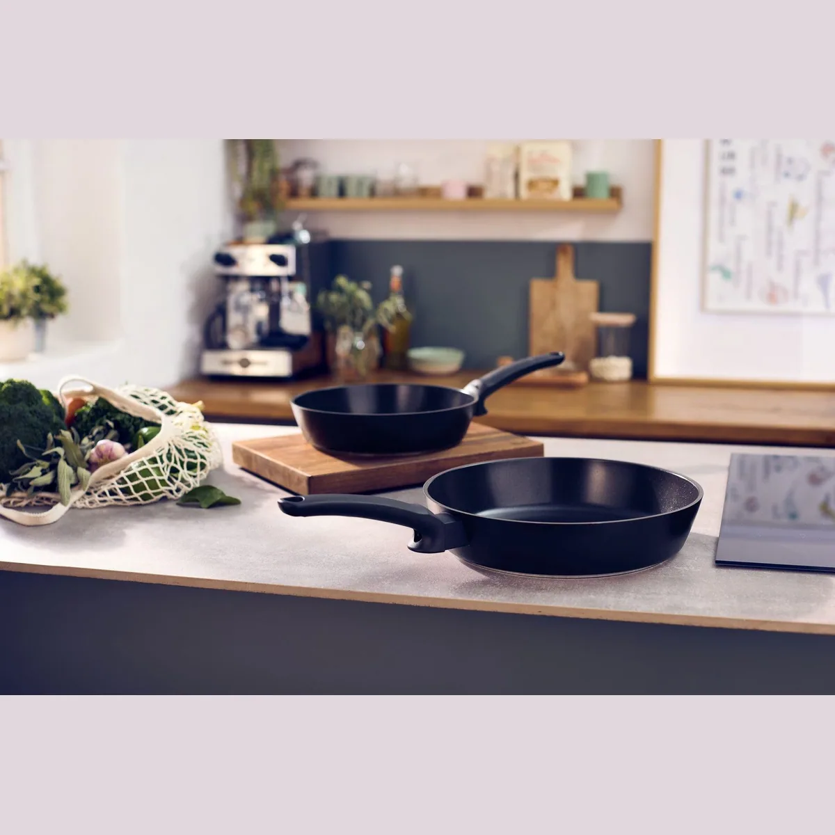Fissler Ceratal Evo Comfort Pfannen-Set, Aluminium, ergonomischer Soft-Touch-Griff 4