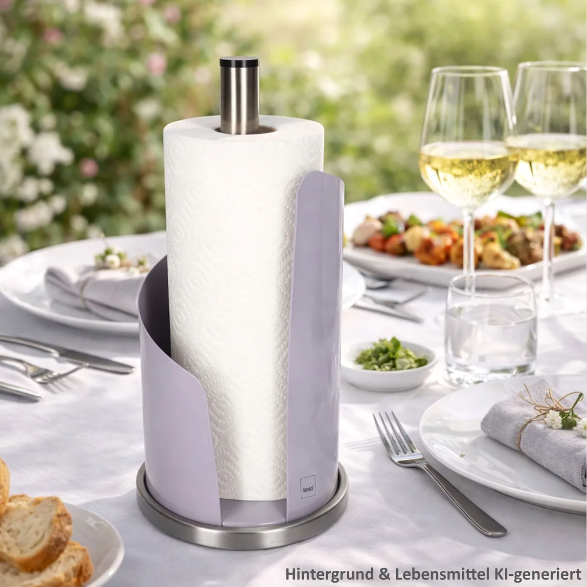 Kela Küchenrollenhalter Stella, moderne Eleganz und flexible Nutzung — ohne Bohren, stabil, pflegeleicht 3