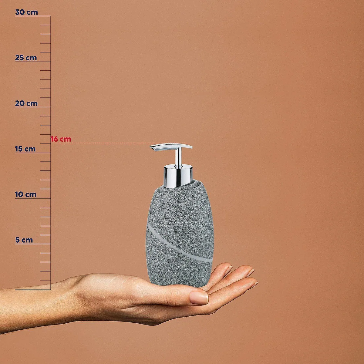 Kela Talus Seifenspender, Natursteinoptik, 300 ml, pflegeleicht und elegant 4