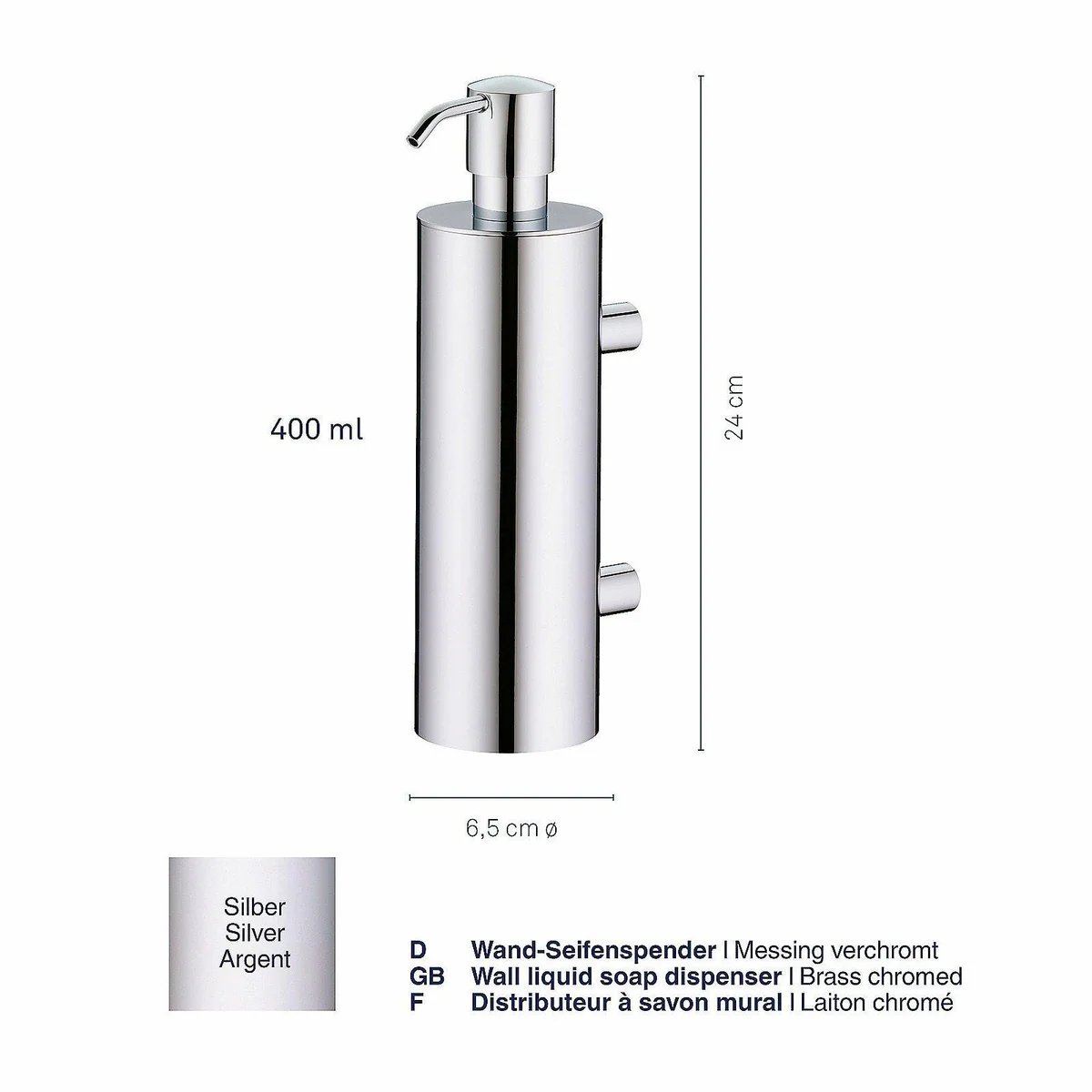 Kela Seifenspender Brass, elegantes Design aus Messing, 400 ml Volumen 3
