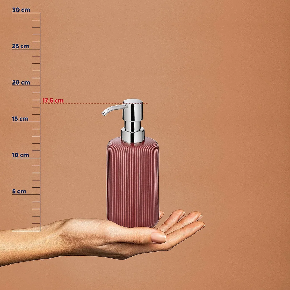 Kela Ava Seifenspender, elegante Keramik, 350 ml, austauschbarer Pumpkopf 4