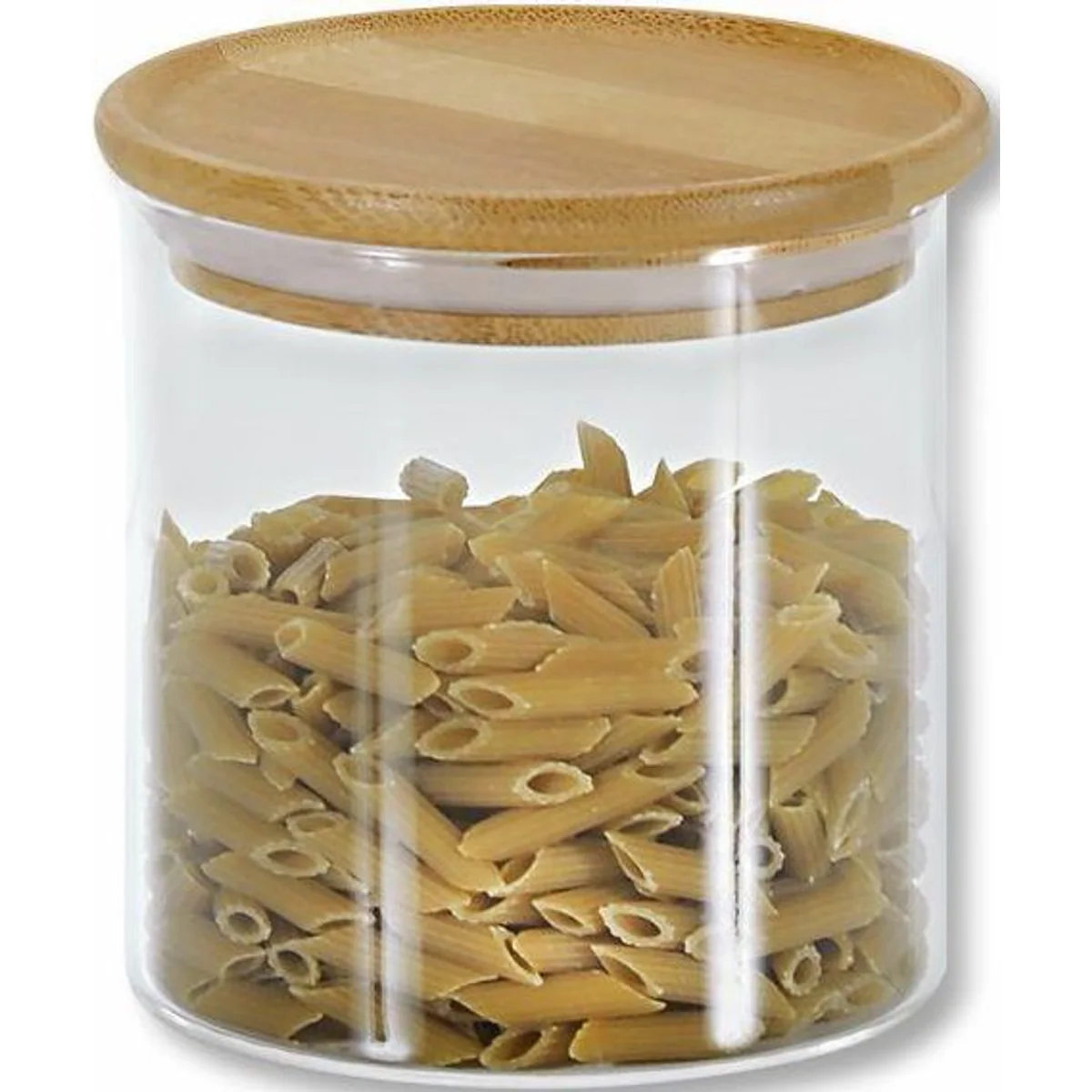 Kesper Vorratsdose Aufbewahrungsglas, 3-tlg. Set, Bambusdeckel, stapelbar 3