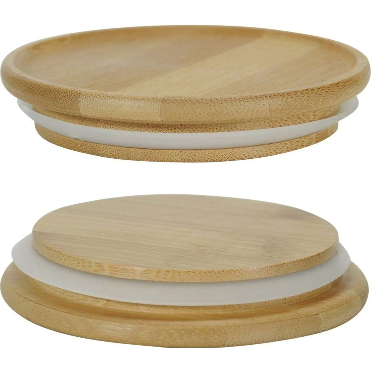 Kesper Vorratsdose Aufbewahrungsglas, 3-tlg. Set, Bambusdeckel, stapelbar 5