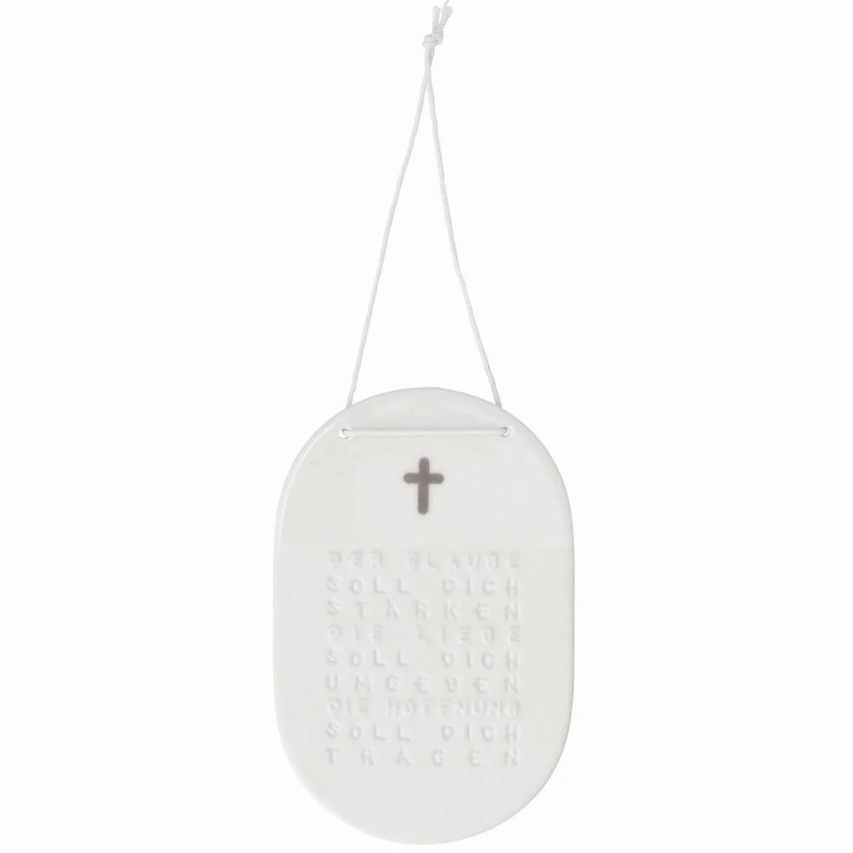 Räder Porzellanschild „Glaube“, inspirierender Spruch, stilvolles Design