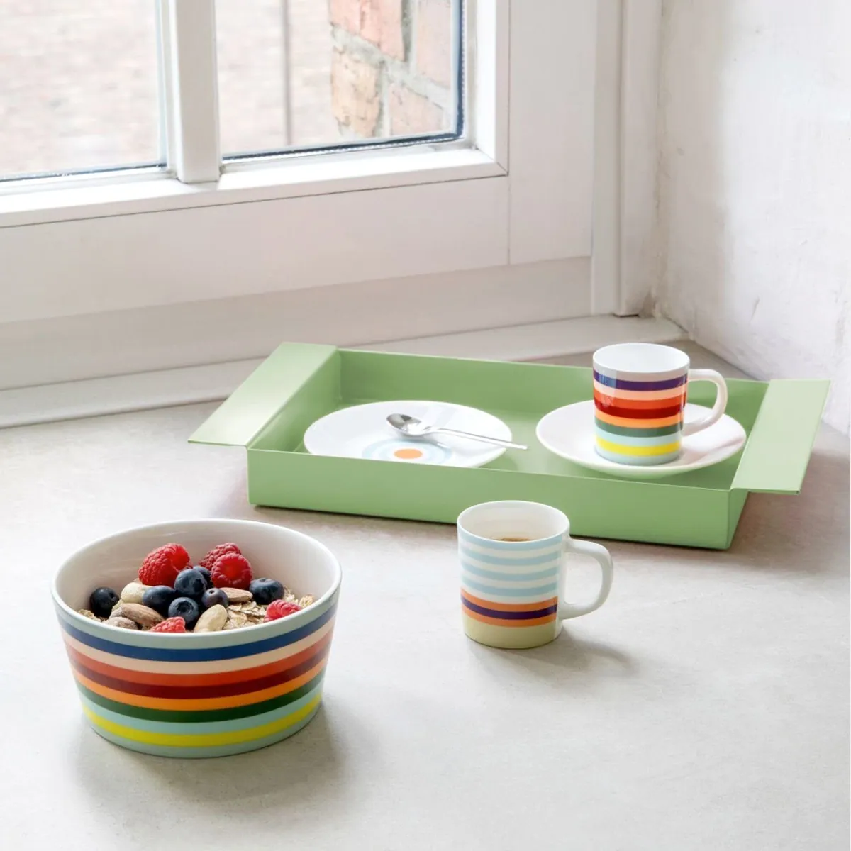 Remember Müslischale Lorenzo, farbenfrohes Design, hochwertiges Knochenporzellan 2