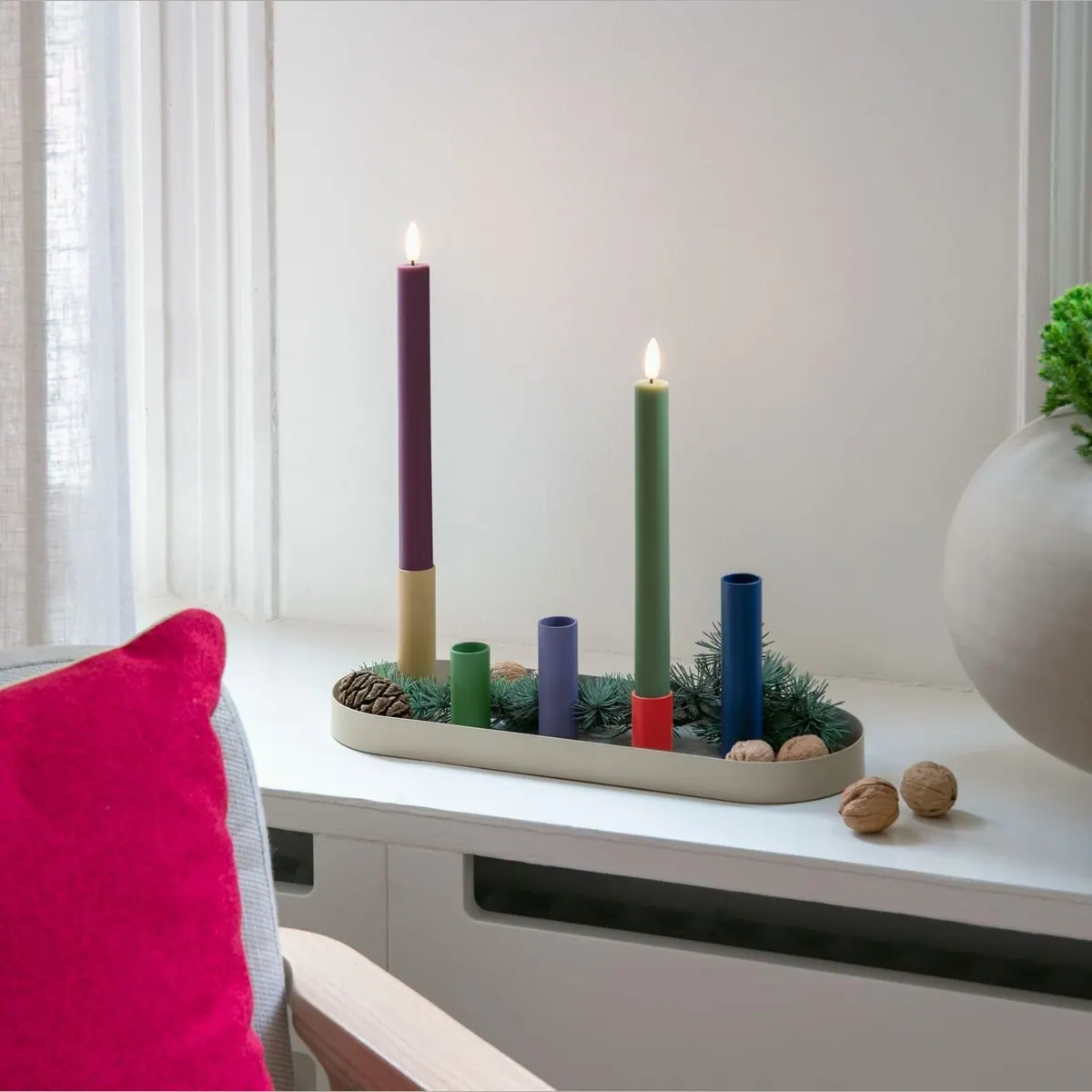 Remember Kerzenhalter Luna Oval, magnetisch, farbenfrohes Design 3