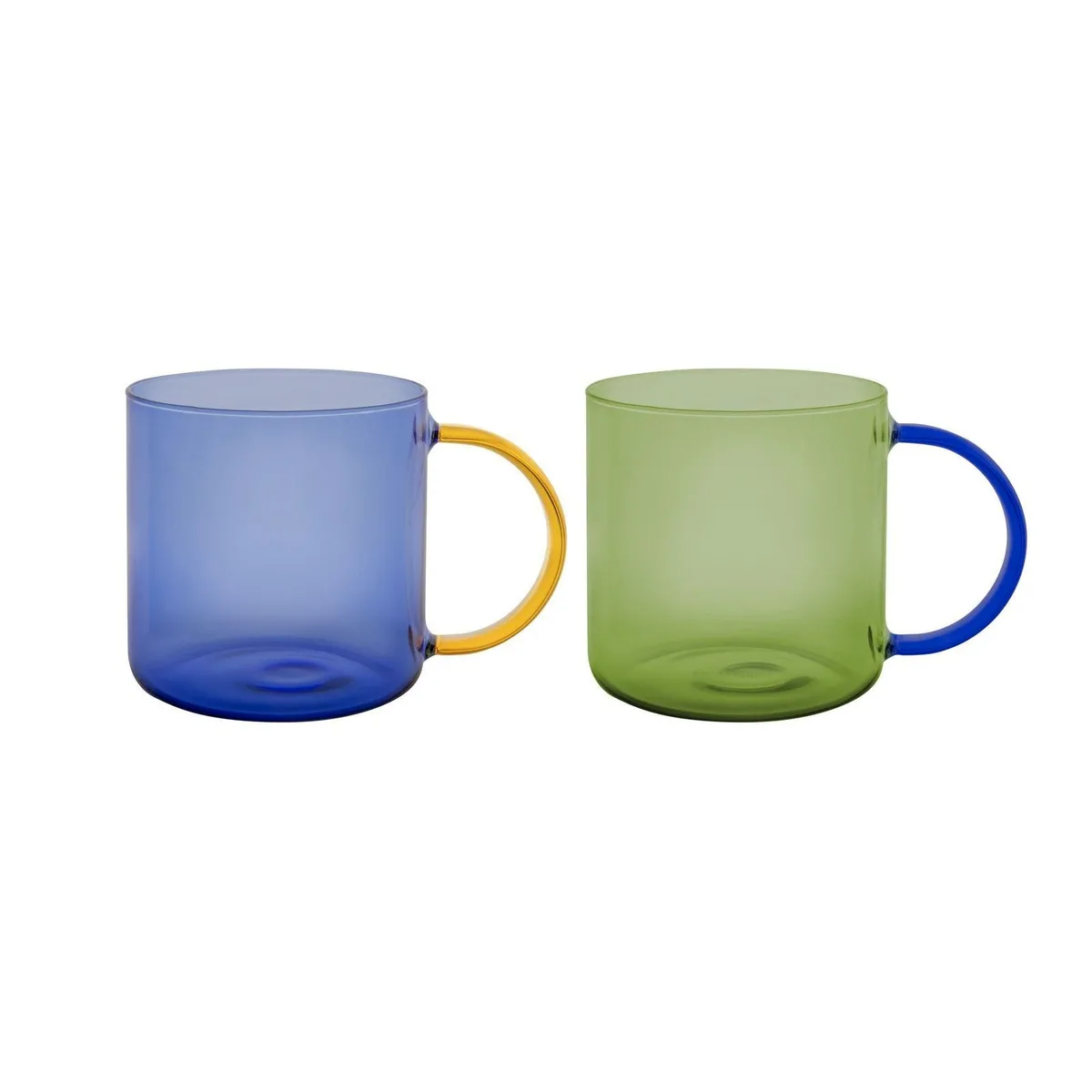 Remember Glasbecher FRED 2er-Set, farbenfrohes Design, temperaturbeständig