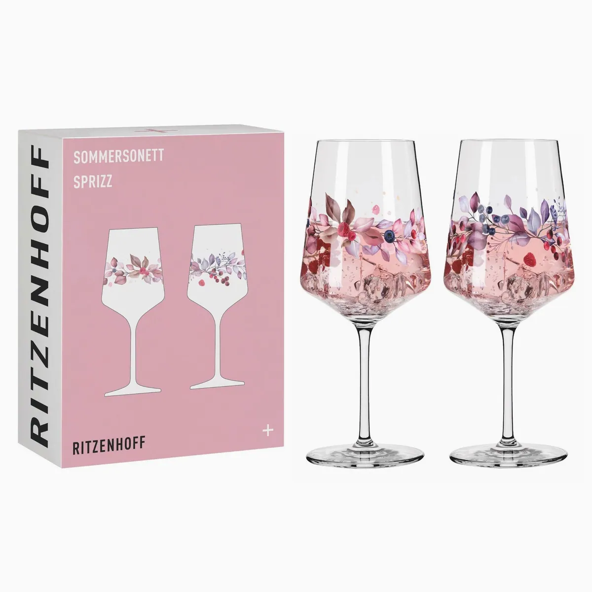Ritzenhoff Sommersonett Aperitifglas, fruchtige Motive, 2er-Set — ideal für Cocktails und Spritz-Getränke