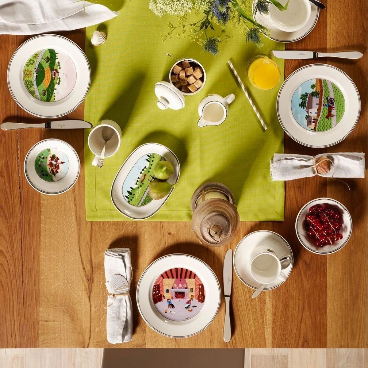 Villeroy & Boch DesignNaif Suppenteller, dörfliche Motive, Premium Porcelain 3