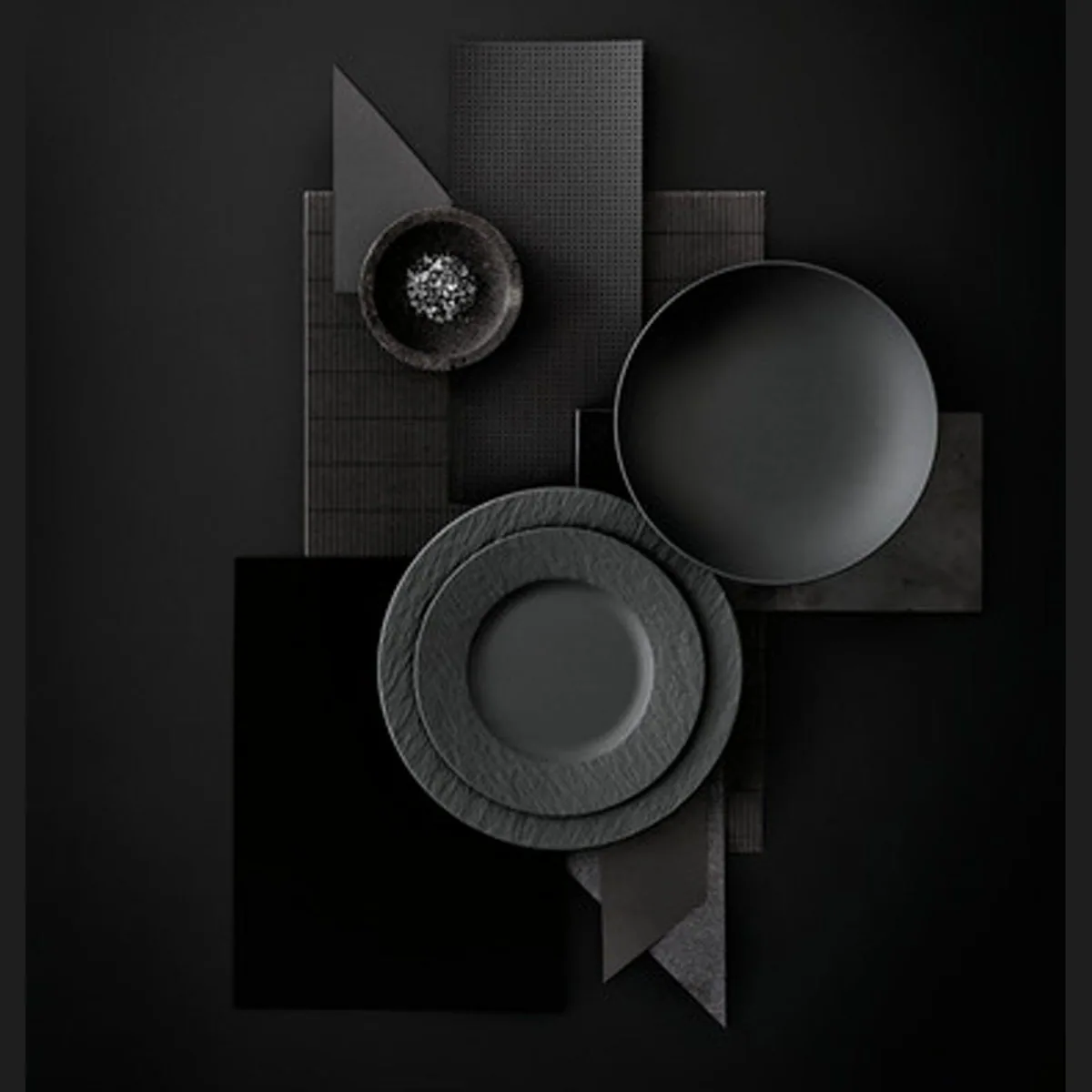 Villeroy & Boch Manufacture Rock Tafelservice, 18-teilig, für 6 Personen, aus Premium Porzellan 3