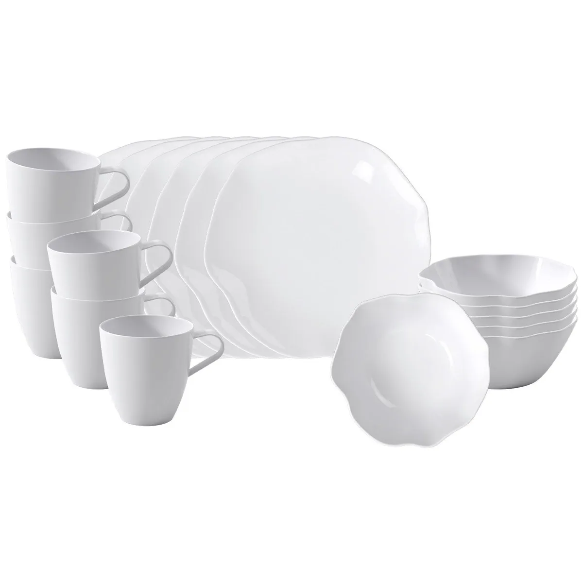 Villeroy & Boch Pura Frühstücks-Set, 18-teilig, für 6 Personen, Porzellan