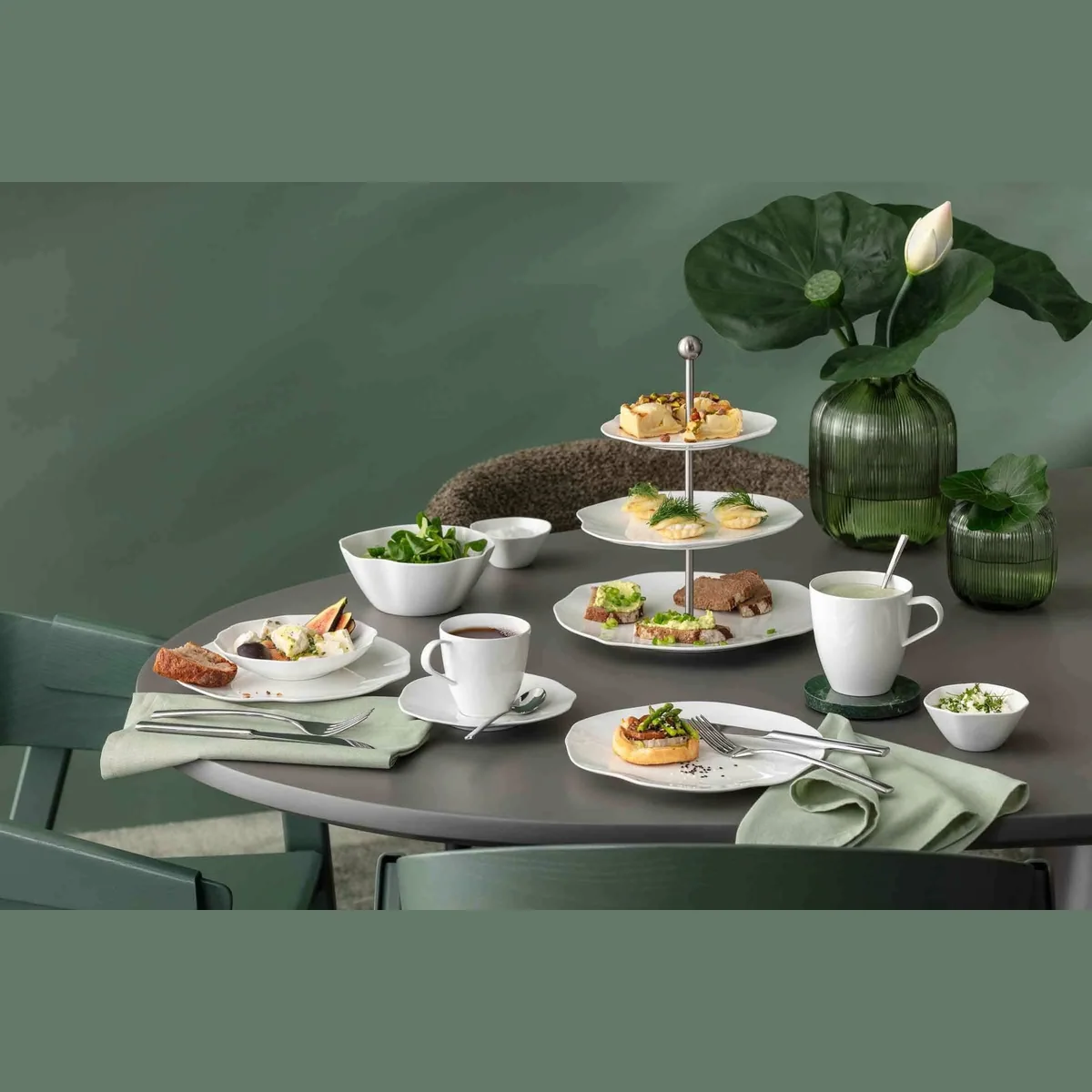 Villeroy & Boch Pura Frühstücks-Set, 18-teilig, für 6 Personen, Porzellan 5