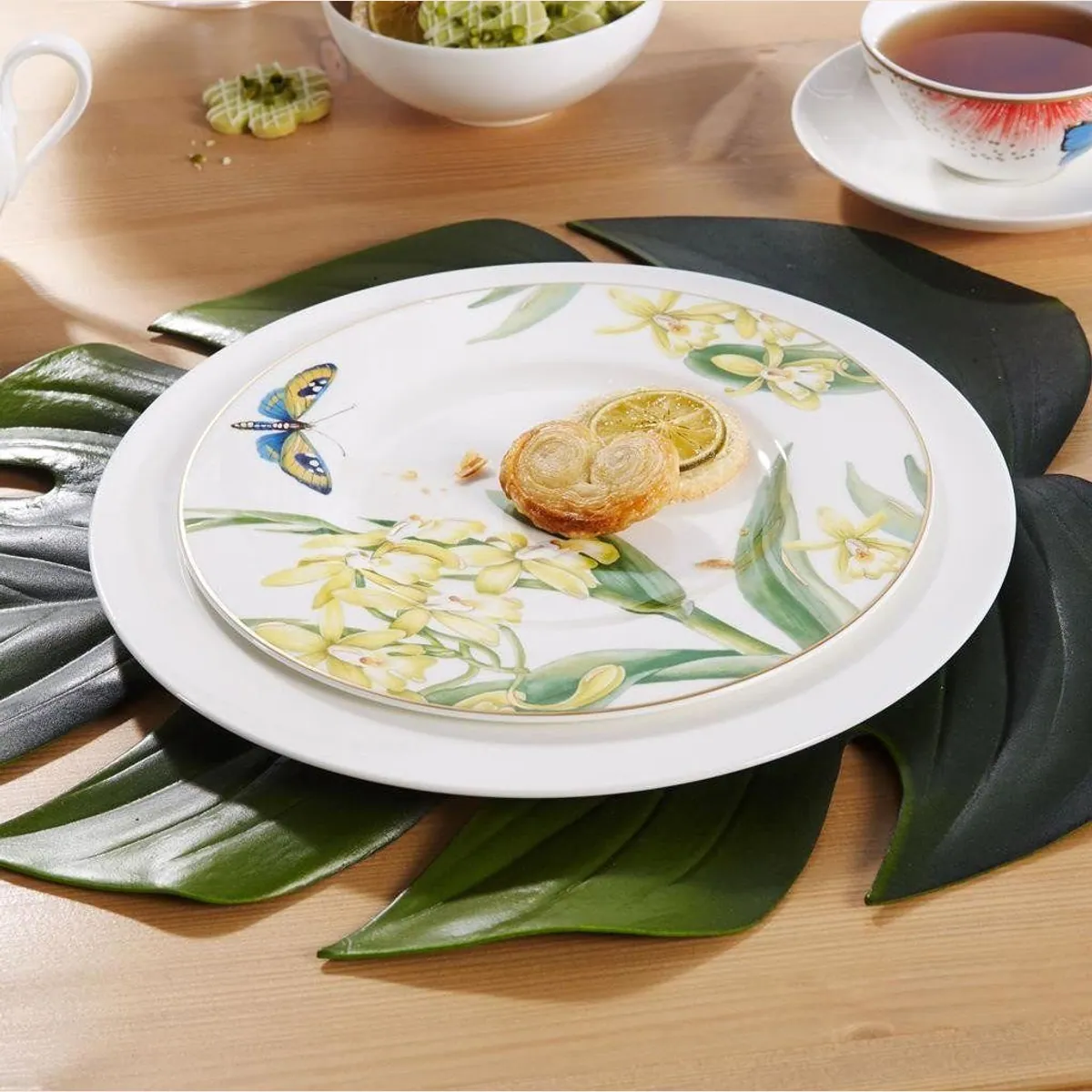 Villeroy & Boch Amazonia Frühstücks-Geschirrset, 18-teilig, für 6 Personen — Ausgefallenes Design, Premium Bone Porcelain, Spülmaschinenfest 3