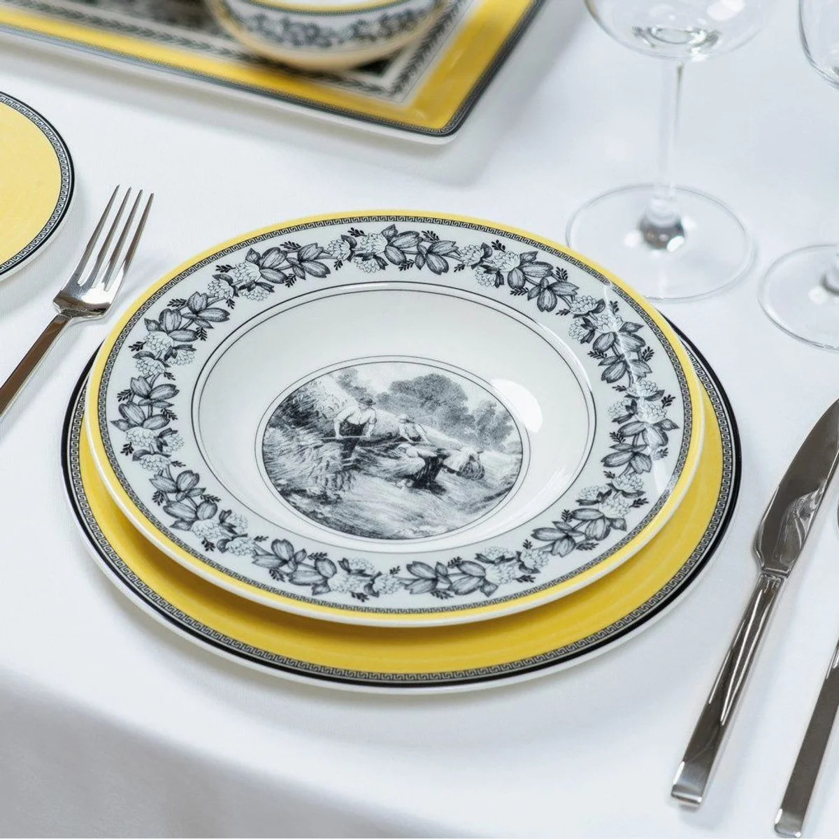 Villeroy & Boch Audun Suppenteller, Premium Porzellan, Mikrowellen- & Spülmaschinenfest 4