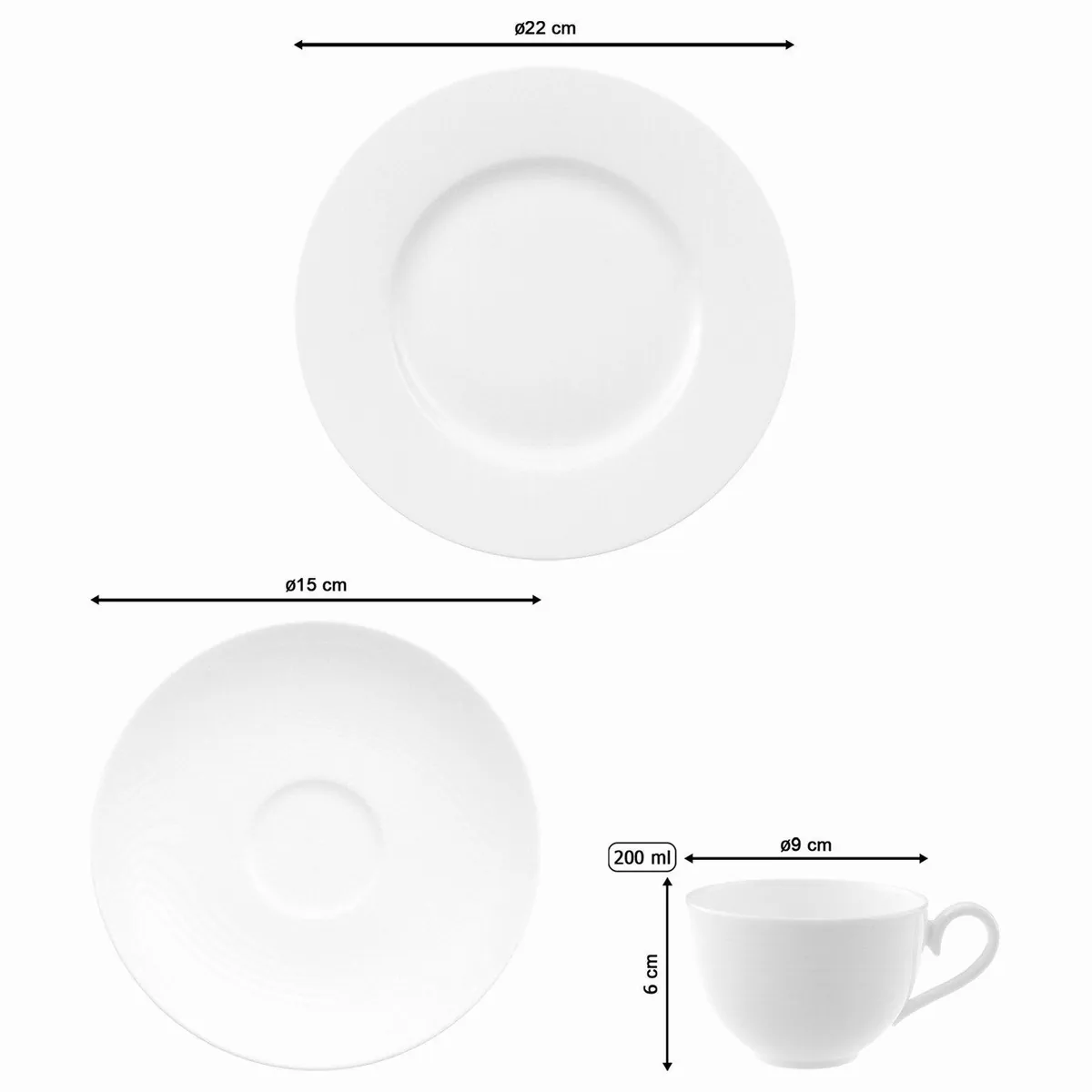 Villeroy & Boch Royal Kaffee-Set, 18-teilig, für 6 Personen, Porzellan 2