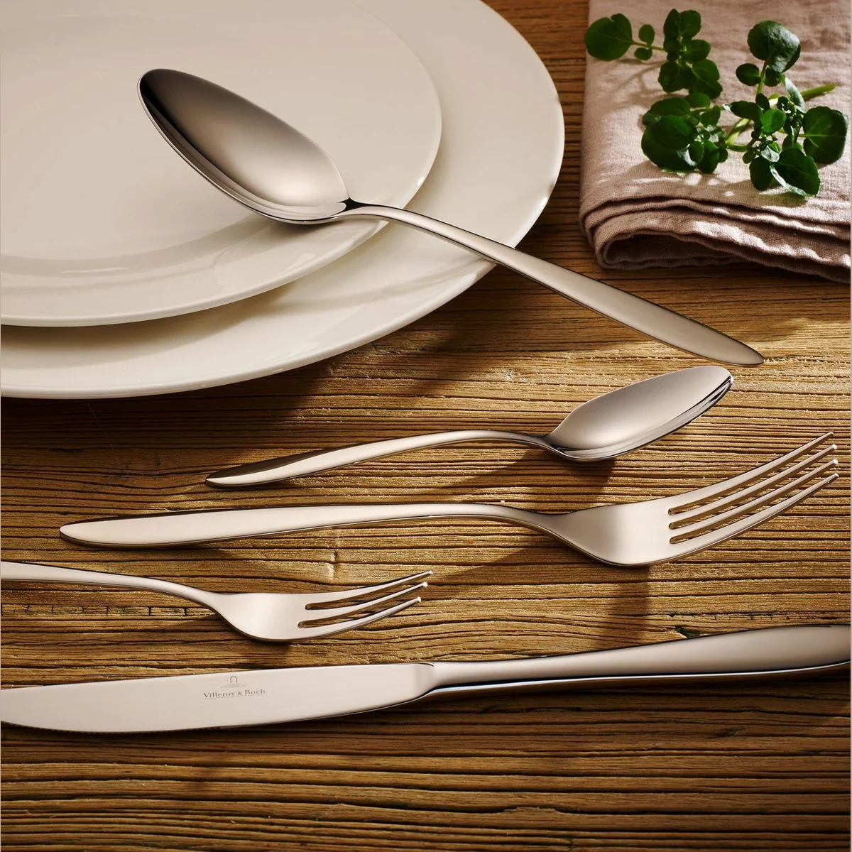 Villeroy & Boch Annalena Besteck-Set, 30-teilig, für 6 Personen — elegantes Design, robustes Edelstahl, zeitlos 2