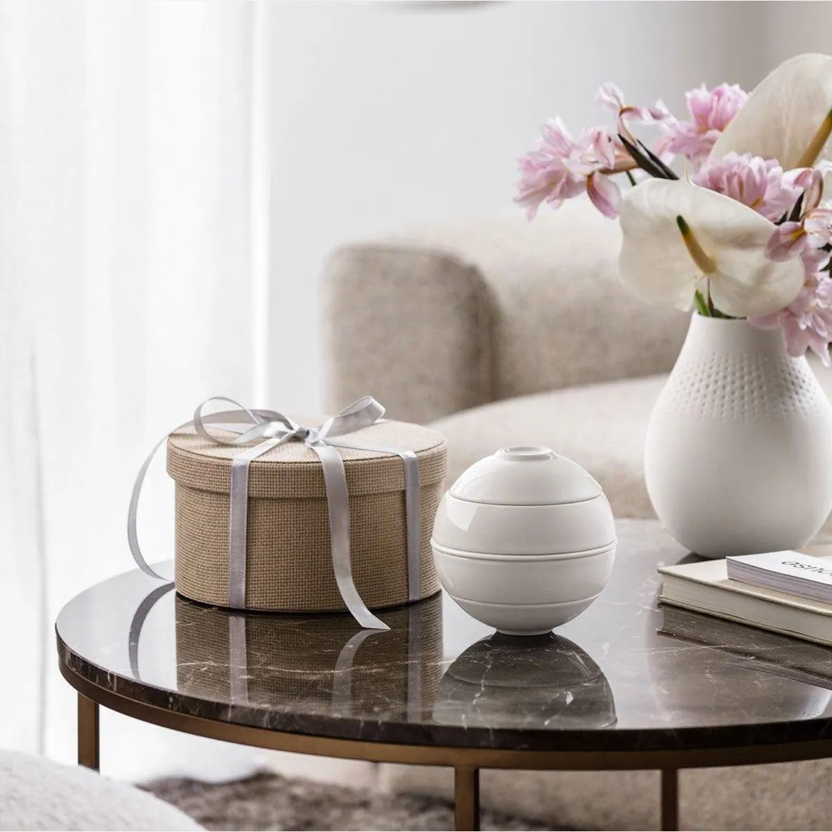 Villeroy & Boch Servier-Set Iconic LaPetiteBoule, 5-tlg, elegantes Design, mikrowellen- und spülmaschinenfest 5