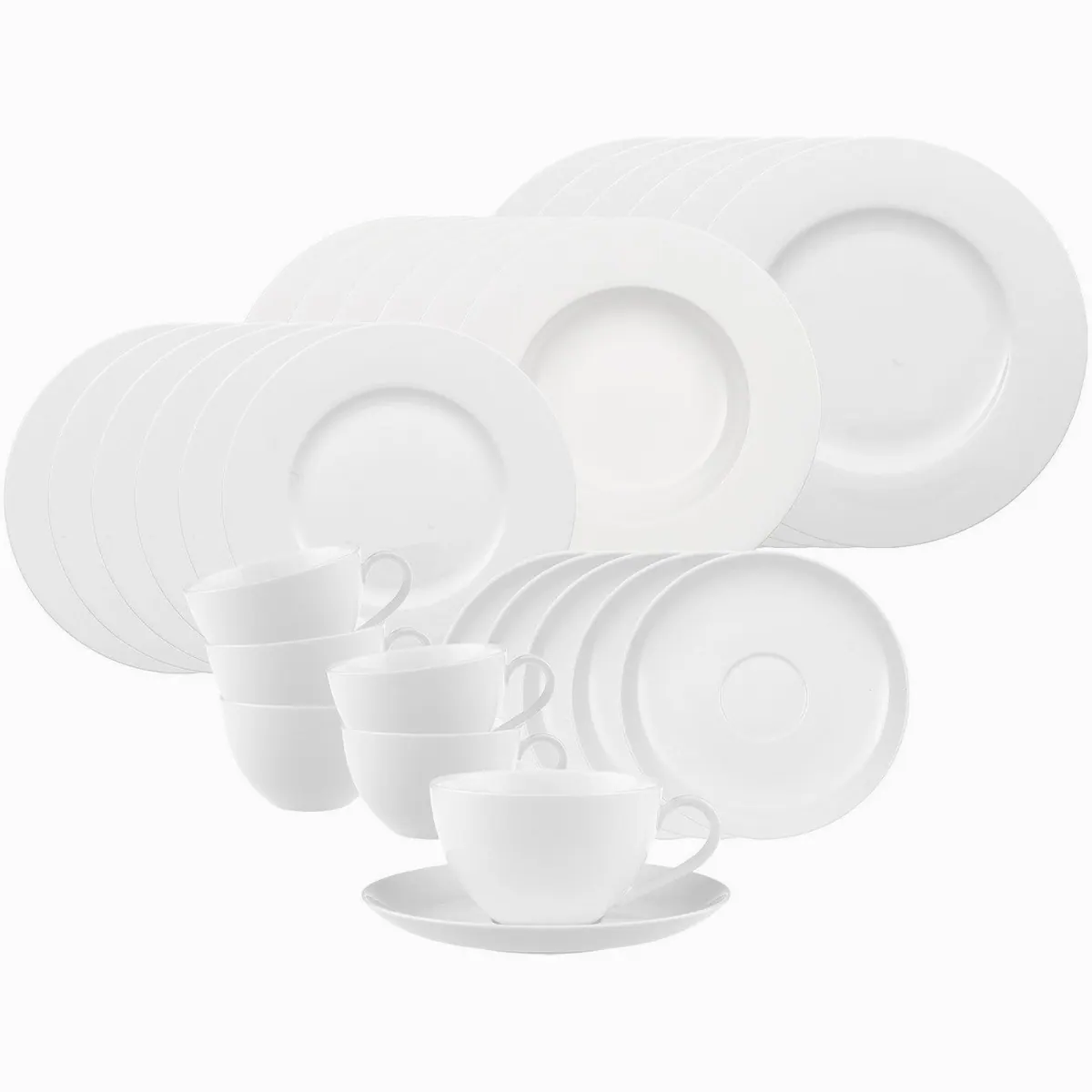 Villeroy & Boch Tasse Anmut Kombiservice 30 tlg., edles Design, spülmaschinenfest, vielseitig einsetzbar