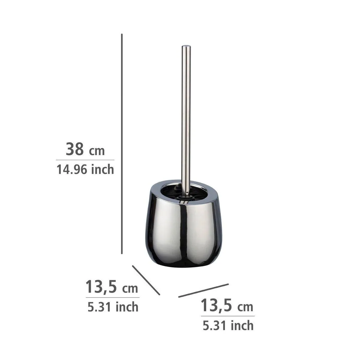 WENKO WC-Garnitur Badi, Keramik, modernes Design, hygienisch, austauschbare Bürste 2