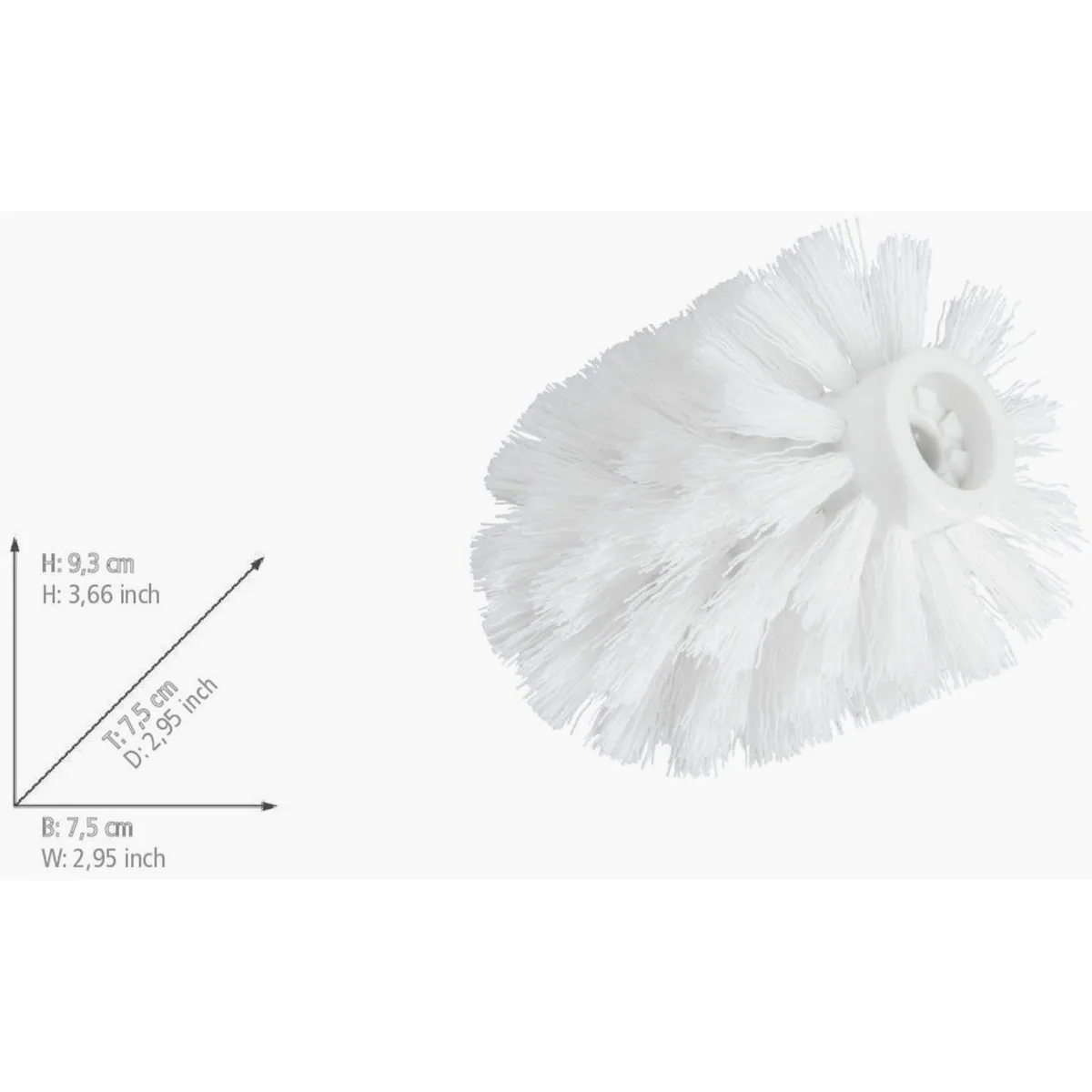 WENKO WC-Reinigungsbürste, 4-tlg. Set, langlebige Kunststoffborsten, Ø 7,5 cm 2
