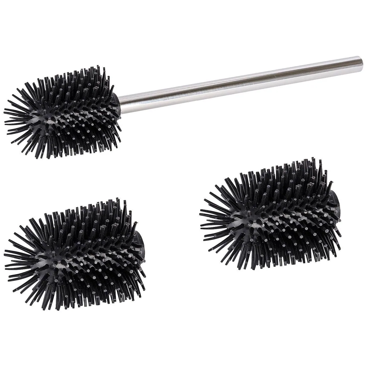 WENKO WC-Reinigungsbürste Set, 3-teilig, effektive Reinigung und hygienisches Design