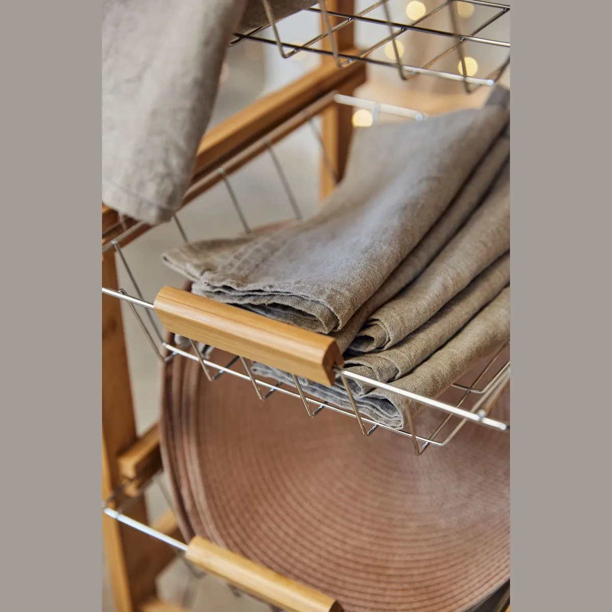 Zeller Present Küchenwagen Bamboo, praktische Ablage mit Rollen 5