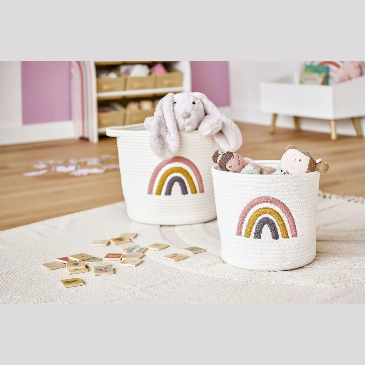 Zeller Present Aufbewahrungskorb Rainbow, Set aus 2 Körben, vielseitig einsetzbar 2