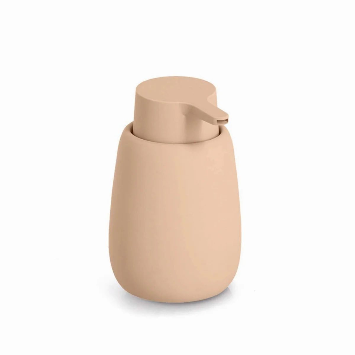 Zeller Present Badaccessoire-Set, 6-teilig, aus Keramik in Mandel — stilvolle Riffelstruktur, hygienisch, zeitlos 2