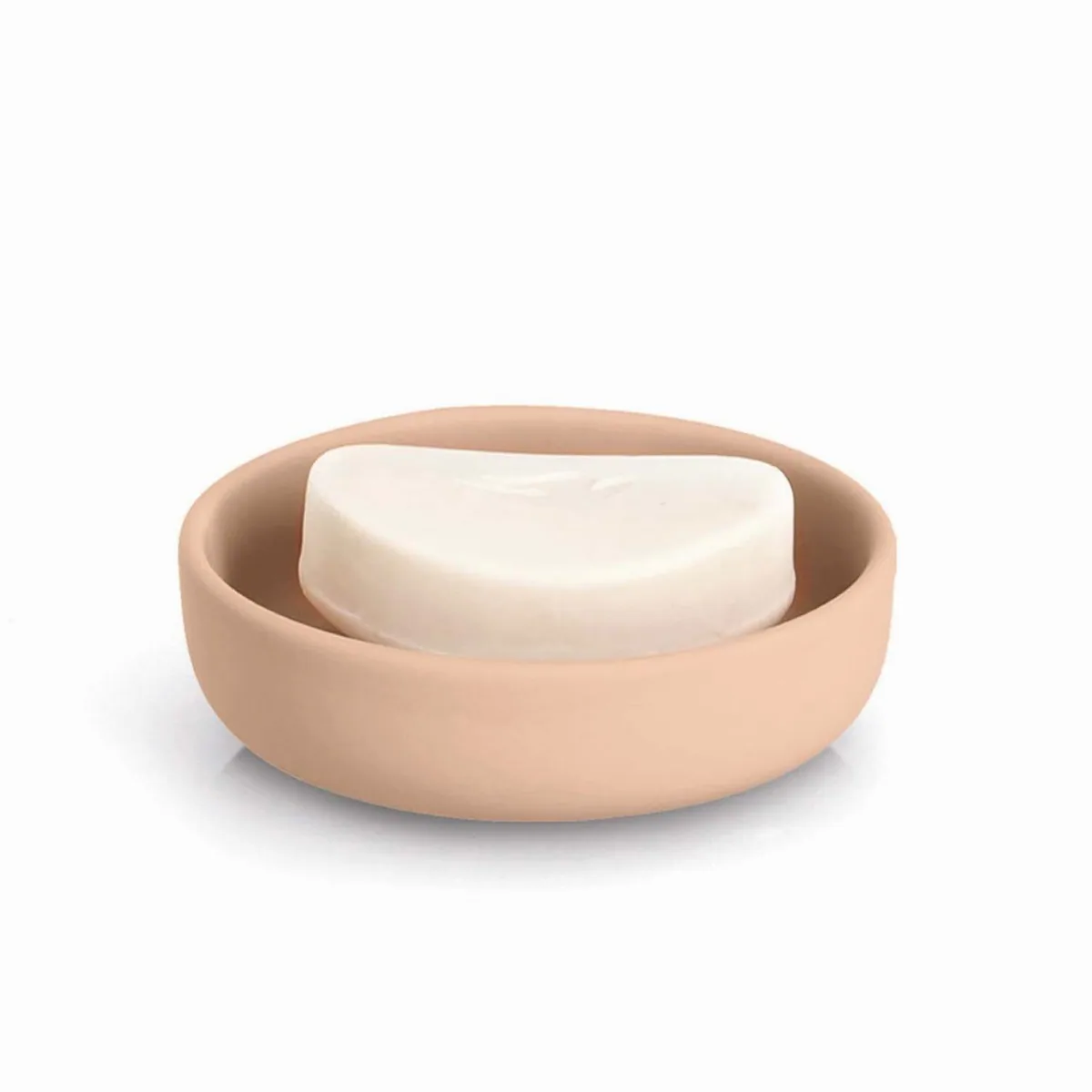 Zeller Present Badaccessoire-Set, 6-teilig, aus Keramik in Mandel — stilvolle Riffelstruktur, hygienisch, zeitlos 5
